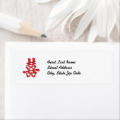  rood dubbel gelukshalve retourlabel etiket (Insitu)