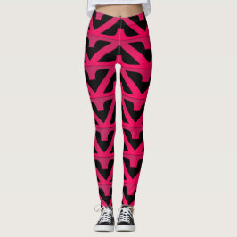 Rood Dubbel Z Ontwerp Leggings
