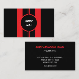 Rood, dubbele strepen, automatische mechanische re visitekaartje