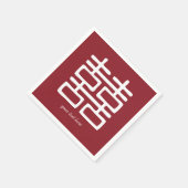 Rood dubbelgeluk Weddenschap Napkin-set Servet (Hoek)