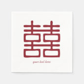 Rood dubbelgeluk Weddenschap Napkin-set Servetten (Voorkant)