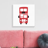 Rood, dubbellaagse bus aangepast doek canvas afdruk (Insitu (Woonkamer))