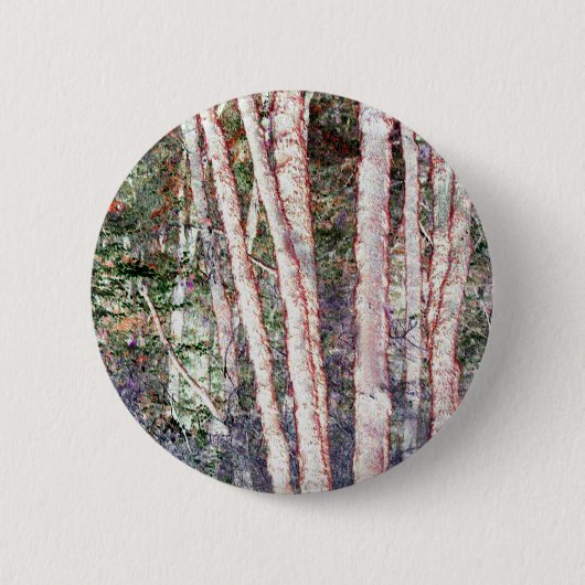 Rood-Edged Trees Ronde Button 5,7 Cm (Voorkant)