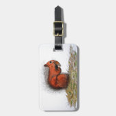 Rood-eekhoornpittenkegeltje Bagagelabel (Voorkant verticaal)