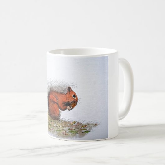 Rood-eekhoornpittenkegeltje Koffiemok (Voorkant rechts)