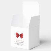 Rood Eenvoudig Modern Waterverf Bow-Baby shower Bedankdoosjes (Geopend)