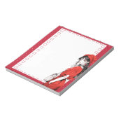 Rood Eenvoudig Schattige Anime Boho Notitieblok (Linkerzijde)