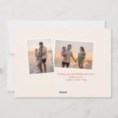 Rood Eenvoudig Serif Merry Feestdagenkaart (Achterkant)