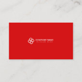 Rood Eenvoudige Moderne Professionele QR-Code Scan Visitekaartje (Achterkant)