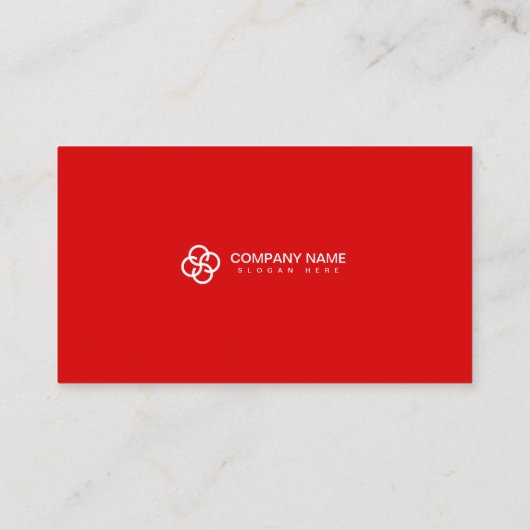 Rood Eenvoudige Moderne Professionele QR-Code Scan Visitekaartje (Achterkant)