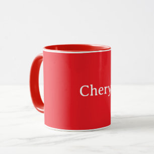 Rood, effen rode kleur SJABLOON, aanpasbaar, Mok
