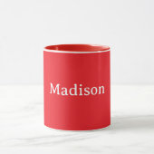 Rood, effen rode kleur SJABLOON, aanpasbaar, Mok (Midden)