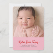 Rood ei en gember party 100 dagen fotouitnodiging kaart (Achterkant)