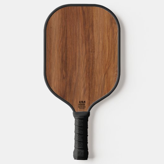 rood eikenhout pickleball paddle (Achterkant)