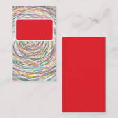 rood elegant abstract professioneel visitekaartje (Voorkant / Achterkant)