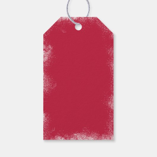 Rood Elegant Handgeschreven Script | Kerstbessen Cadeaulabel (Achterkant)