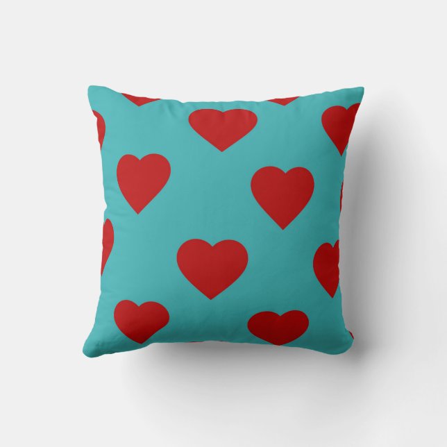 Rood Elegant Schattige Gezellig Modern Romantisch  Kussen (Achterkant)