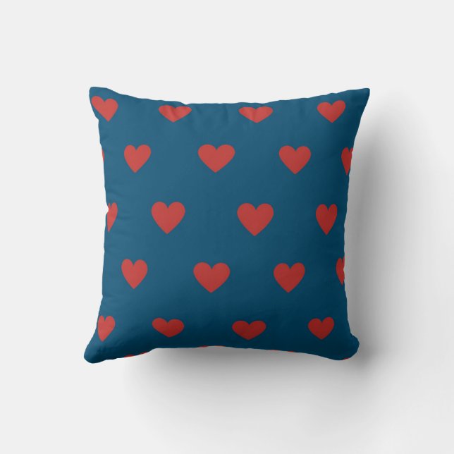 Rood Elegant Schattige Gezellig Modern Romantisch  Kussen (Achterkant)