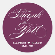 Rood Elegant Script Dank je voor je huwelijksgunst