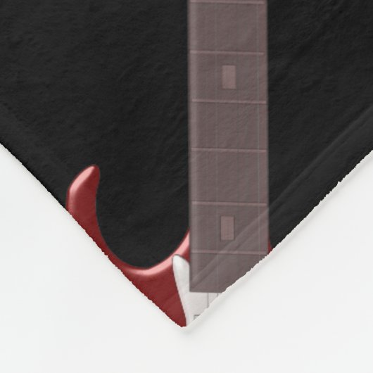 Rood elektrisch gitaarontwerp fleece deken (Hoek)