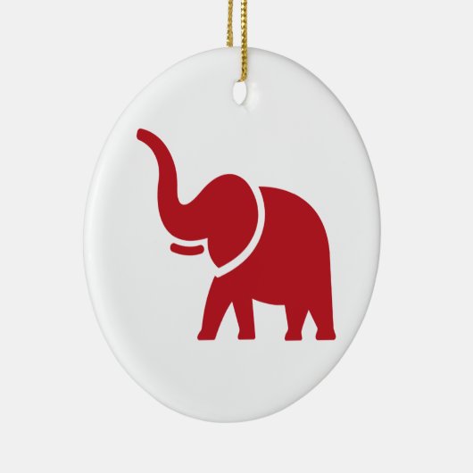 Rood-elfazant kerstboom keramisch ornament (Rechts)