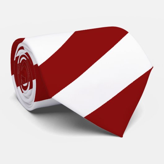 Rood en ander gestreept Stropdas (Opgerold)