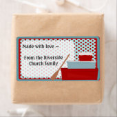 Rood en Aqua Keukenlabel Etiket (Insitu)