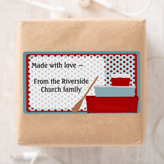 Rood en Aqua Keukenlabel Etiket (Insitu)