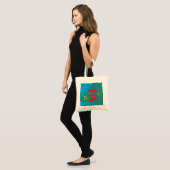 rood en Aqua >Kleurrijk Tas (Voorkant (model))