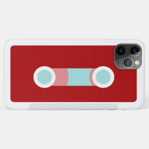 Rood en Aqua Retro Cassettebandje Case-Mate iPhone Case