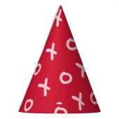 Rood en Baby Licht Roze X O XO Trendy Cute Feesthoedjes (Links)