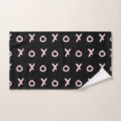 Rood en Baby roze X O XO XO's Trendy Cute Bad Handdoek (Handdoek)