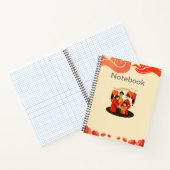 Rood en beige 8,5 x 11-inch spiraal Notitieboek (Binnen)