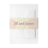 Rood en Beige bloemenbruiloft Uitnodigingen Wikkel (Voorkant Voorbeeld)