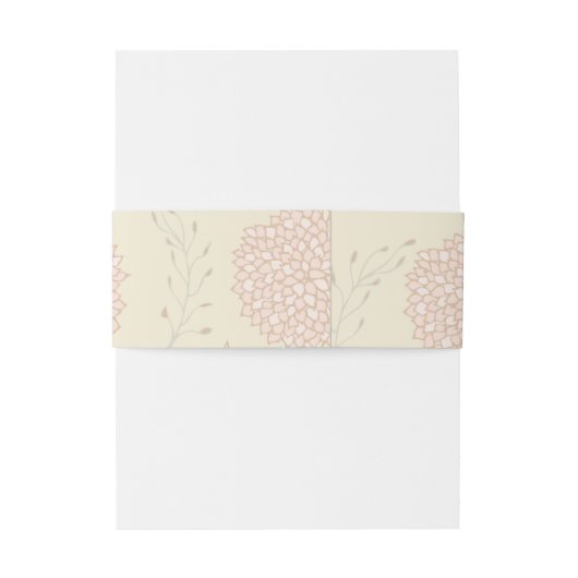 Rood en Beige bloemenbruiloft Uitnodigingen Wikkel (Achterkant Voorbeeld)