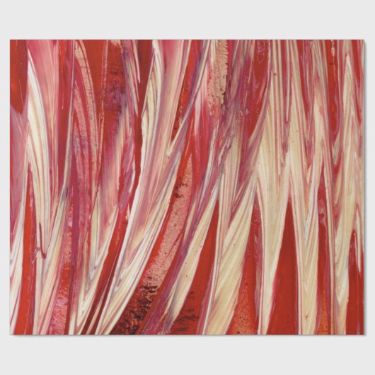 Rood en Beige Cadeaupapier (Vlak)