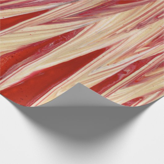 Rood en Beige Cadeaupapier (Hoek)