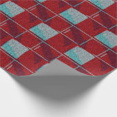 Rood- en beige nit-blikvangpapier voor feestdagen cadeaupapier (Hoek)