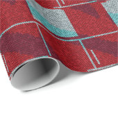 Rood- en beige nit-blikvangpapier voor feestdagen cadeaupapier (Rol Hoek)