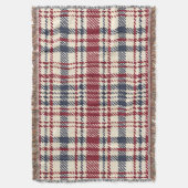 Rood en Beige Plaid Pattern Deken (Voorkant Verticaal)