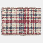  Rood en Beige Plaid Pattern Deken (Voorkant)