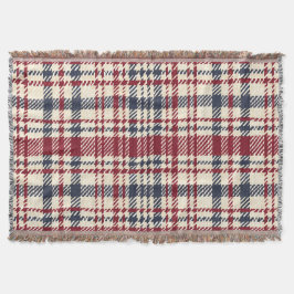  Rood en Beige Plaid Pattern Deken