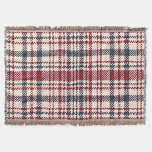 Rood en Beige Plaid Pattern Deken