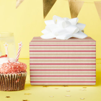 Rood en beige strepen Holiday Wrapping Paper Cadeaupapier