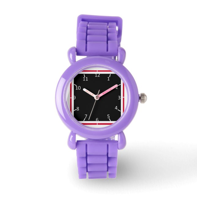 Rood en Blackbird Horloge (Voorkant)