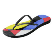 Rood en Blauw Abstract Teenslippers (Schuin)