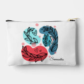 Rood en blauw Abstracte Planten Etui (Achterkant)