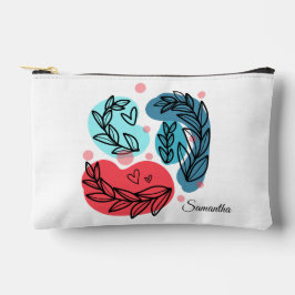 Rood en blauw Abstracte Planten Etui