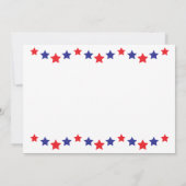 Rood en Blauw Afstudeerfeest Uitnodigen Kaart (Achterkant)