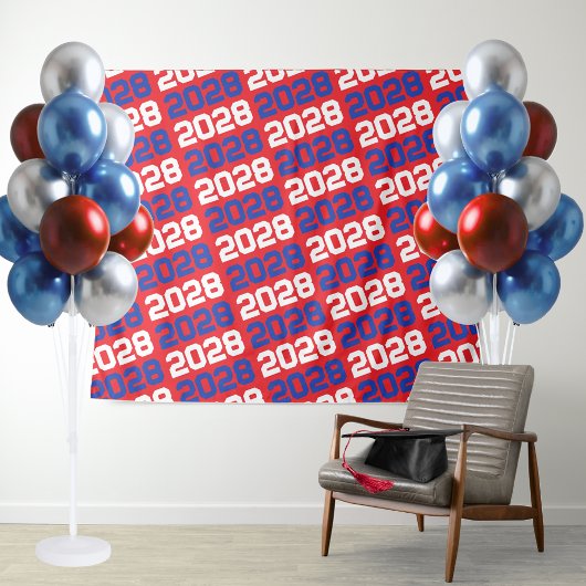 Rood en blauw Afstuderen Class Jaar Achtergrond Wandkleed